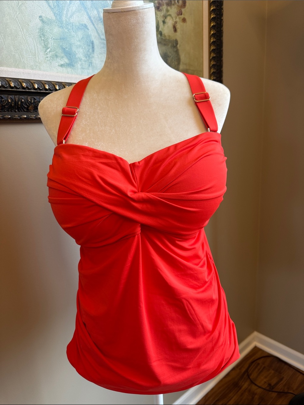 Anne Cole Orange Swim  Top- Vibrant Solid